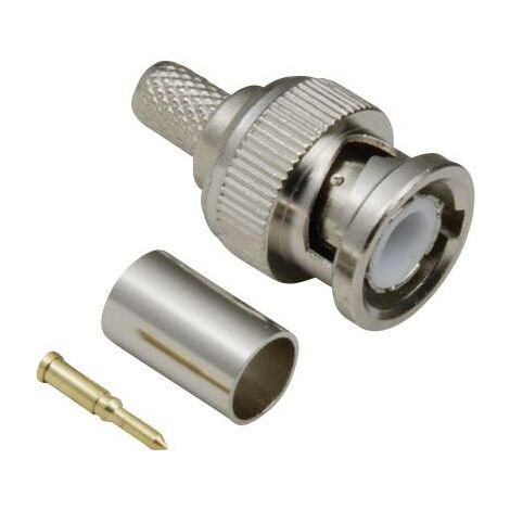 TRU COMPONENTS TC-2520046 Connecteur BNC mâle, droit 75 Ω 50 pc(s) D890501