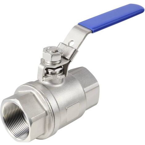TRU COMPONENTS TC-2PC-DN40-316 TC-12770364 Robinet à boisseau sphérique standard Filetage intérieur: G1 1/2" 64 bar (max) 1 pc(s) Q053093