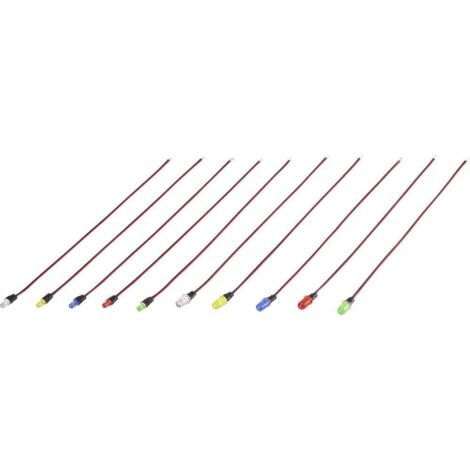 TRU COMPONENTS TC-6649284 ASSORTIMENT DE LEDS JAUNE, BLEU, ROUGE, VERT, BLANC ROND