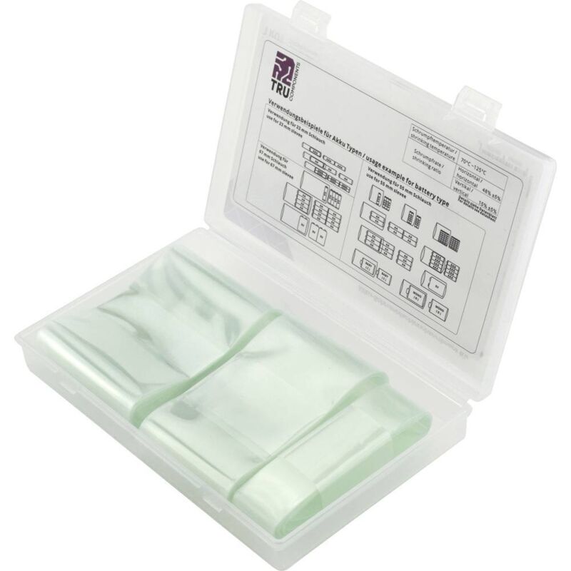 Gaine thermorétractable pour batteries sans colle 2:1 Tru Components TC-6793932 transparent 3 pc(s)