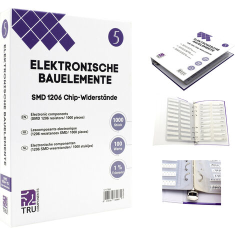 TRU COMPONENTS TC-6869416 TC-6869416 Sortiments-Album  SMD 1206 0.25 W 1 %  1000 Teile