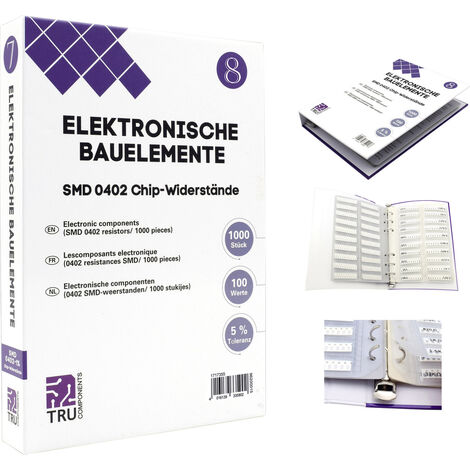 TRU COMPONENTS TC-6869420 TC-6869420 Sortiments-Album  SMD 0402 0.625 W 5 %  1000 Teile