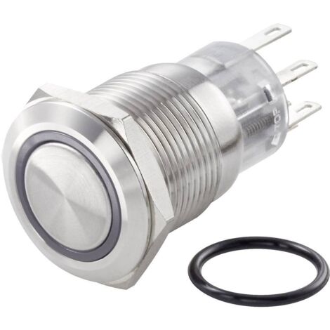 TRU COMPONENTS TC-7494624 TC-LAS1-AGQ-11E/42RGB/ Interrupteur antivandalisme 250 V/AC 3 A 1 x Off/(On) à rappel rouge, vert, bleu, RVB IP65 1 pc(s) C428381