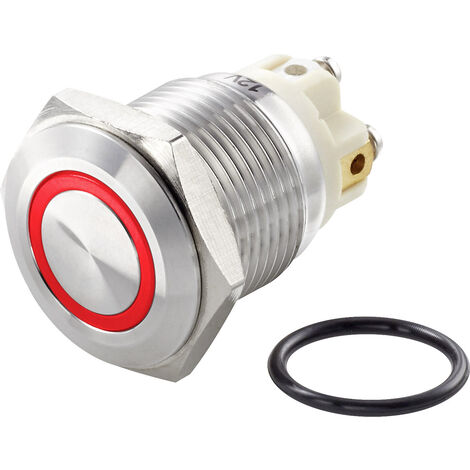 TRU COMPONENTS TC-7494688 TC-GQ16F-10E/L/R/12V/S Vandalismusgeschützter Drucktaster 48 V/DC 2 A 1 x