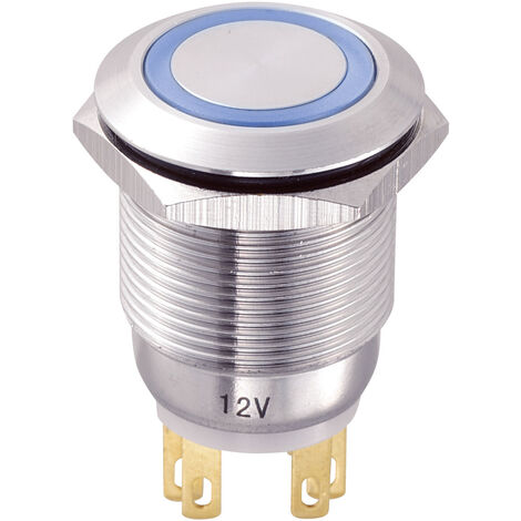 TRU COMPONENTS TC-8904668 LAS1-GQ-11E/B/12V Vandalismusgeschützter Drucktaster 250 V/AC 3 A 1 x Aus/