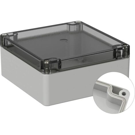 TRU COMPONENTS TC-9065464 Boîtier d'extérieur 122 x 120 x 55 Polycarbonate gris clair (RAL 7035) 1 pc(s)