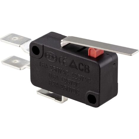 TRU COMPONENTS TC-9122120 Microrupteur 250 V/AC 16 A 1 x On/(On) à rappel 1 pc(s) A673272