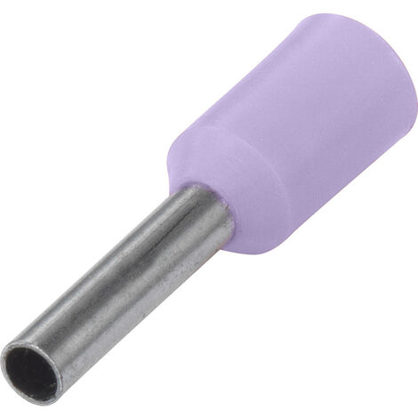 TRU COMPONENTS TC-9163712 Aderendhülse 0.25 mm² Teilisoliert Violett 100 St.