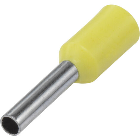 TRU COMPONENTS TC-9163716 Aderendhülse 0.3 mm² Teilisoliert Gelb 100 St.