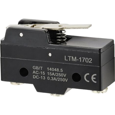 TRU COMPONENTS TC-9201364 Microrupteur 250 V/AC 15 A 1 x On/(On) à rappel 1 pc(s) Y772192