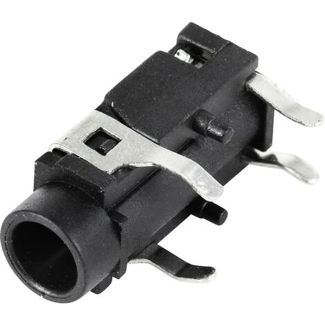 TRU COMPONENTS TC-9201960 Jack 3.5 mm embase femelle horizontale Nombre de pôles: 3 stéréo noir 1 pc(s) Y771072