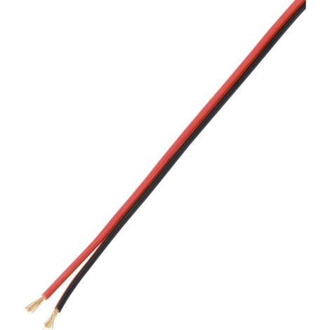 TRU COMPONENTS TC-9202504 Câble haut-parleur 2 x 0.75 mm² noir-rouge 100 m W487022