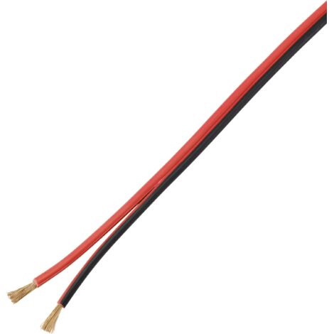 TRU COMPONENTS TC-9202508 Câble haut-parleur 2 x 2.5 mm² noir-rouge 100 m W487012