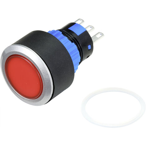 TRU COMPONENTS TC-9219064  Drucktaster 250 V/AC 3 A 1 x Aus/(Ein) tastend  (Ø) 25 mm IP40 1 St.