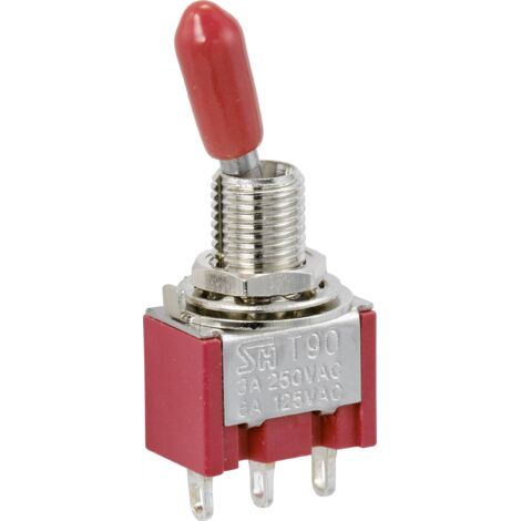 TRU COMPONENTS TC-9353980 Interrupteur à bascule 250 V/AC 3 A 1 x On/On à accrochage 1 pc(s) Y261032