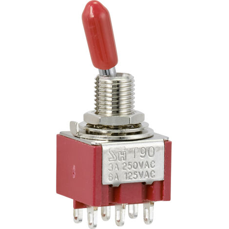 TRU COMPONENTS TC-9353996  Wippschalter 250 V/AC 3 A 2 x Ein/Ein  rastend 1 St.