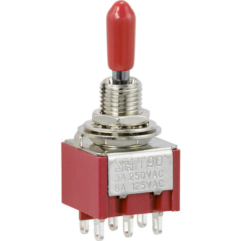 TRU COMPONENTS TC-9354000  Wippschalter 250 V/AC 3 A 2 x Ein/Aus/Ein  rastend/0/rastend 1 St.