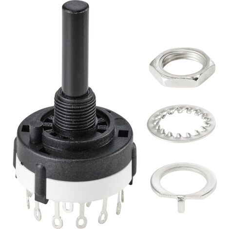 TRU COMPONENTS TC-9415604 SR26A4-4-3-R-29 Drehschalter 250 V 150 mA  12 x 30 °  1 St.