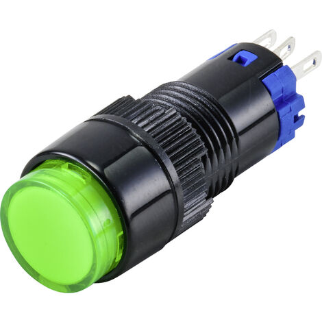 TRU COMPONENTS TC-9428040 LAS2Y-11/G Drucktaster 250 V 3 A 1 x Aus/(Ein) tastend Grün  IP40 1 St.