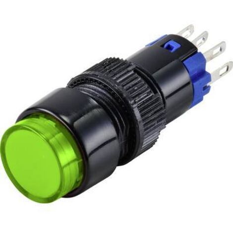 TRU COMPONENTS TC-9428064 LAS2Y-11/G/12V Bouton-poussoir 250 V 3 A 1 x Off/(On) à rappel vert IP40 1 pc(s) Y347982