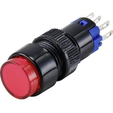 TRU COMPONENTS TC-9428072 LAS2Y-11Z/R/12V INTERRUPTEUR À PRESSION 250 V 3 A 1 X OFF/ON À ACCROCHAGE ROUGE IP40 1 PC(S)