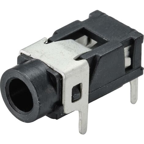 TRU COMPONENTS TC-9465732 Jack 3.5 mm embase femelle horizontale Nombre de pôles: 3 stéréo noir 1 pc(s) Y881222