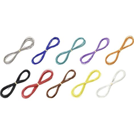 TRU COMPONENTS TC-9475608 Câble de signal 1 x 0.2 mm² multicolore 1 set Y860752