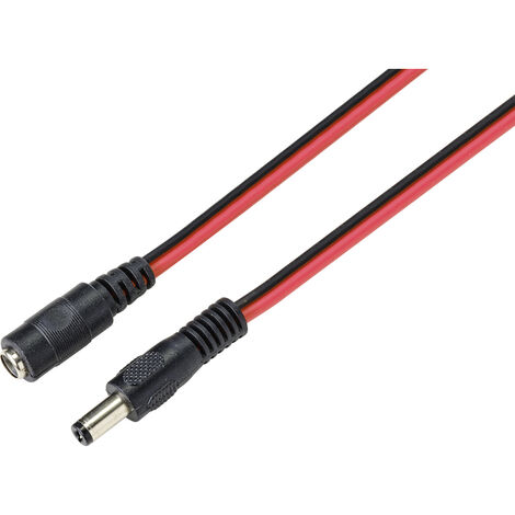 TRU COMPONENTS TC-9556668 Niedervolt-Anschlusskabel Niedervolt-Stecker - Niedervolt-Buchse 5.5 mm 2.