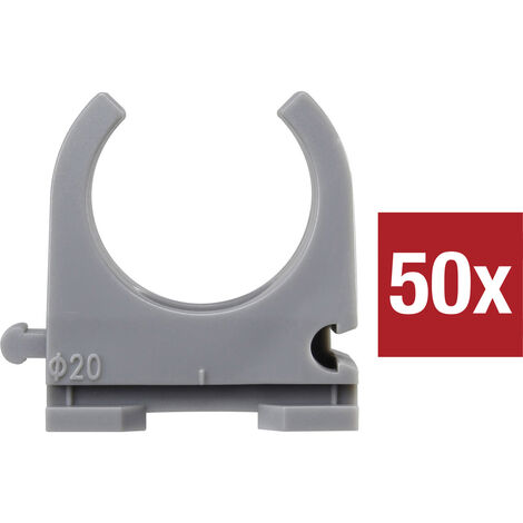 TRU COMPONENTS TC-9859368 Klemmschelle EN20  20 mm Grau 50 St.