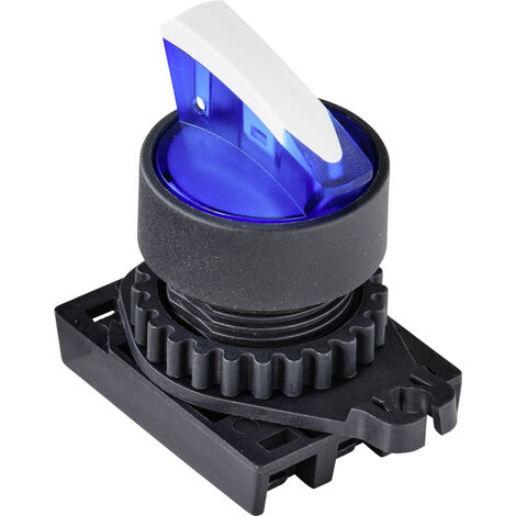 TRU COMPONENTS TC-9860156 S2SRN-L3BB Wahlschalter  Knebel Blau 2 x 45 °  1 St.