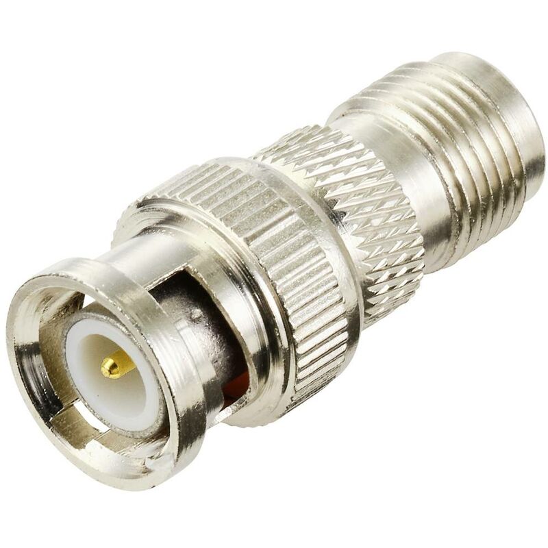 Keple Adattatore Da Presa BNC A Presa Coassiale TV, 50 Ohm, Corpo In Ottone Nichelato - Adattatore Jack Maschio-femmina, Adattatore Coassiale 2, Adattatori Coassiali - Confezione Da 2