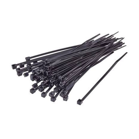 TRU COMPONENTS TC-BT-250-4.8-UVB SERRE-CÂBLE 250 MM 4.8 MM NOIR RÉSISTE AUX PRODUITS CHIMIQUES, STABILISÉ AUX UV 100 PC(S)