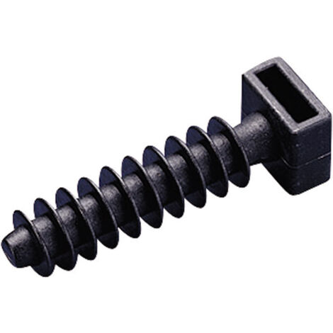 TRU COMPONENTS TC-CHR8203 Kabelhalter  1593022 Bündel-Ø-Bereich 9 mm (max)  mit Lamellenfuß Schwarz
