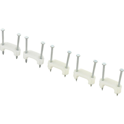 TRU COMPONENTS TC-DNF17203 Nagelschellen  1593094 Bündel-Ø-Bereich 17.70 mm (max)  zweilaschig Weiß
