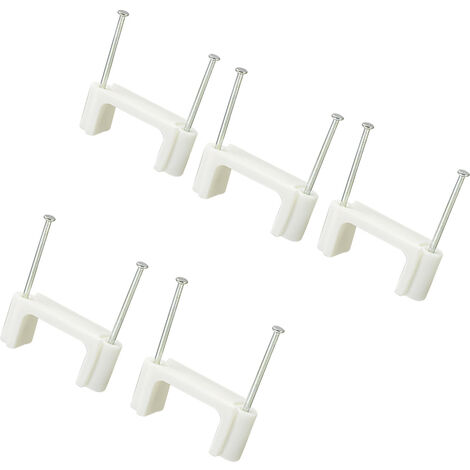 TRU COMPONENTS TC-DNF24203 Nagelschellen  1593095 Bündel-Ø-Bereich 24 mm (max)  zweilaschig Weiß 100