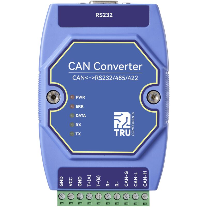 Tru Components - TC-ECAN-401 Module multifonction Modbus-RTU, Bus can, RS-485, RS-422, RS-232 12 v/dc, 24 v/dc 1 pc(s) R421992