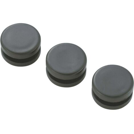 TRU COMPONENTS TC-GMCQR-1108203 Passe-câbles plein(e) Ø max. des bornes 7.8 mm Epaisseur de plaque (maxi) 2.3 mm PVC noir 100 pc(s) D739102
