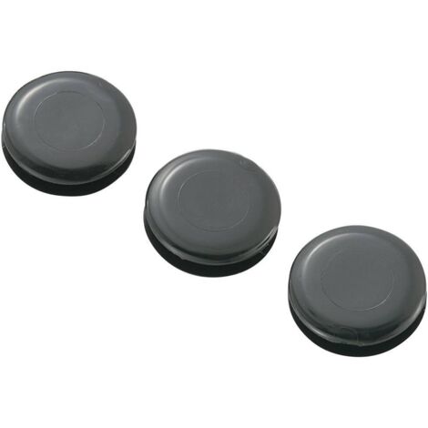 TRU COMPONENTS TC-GMCQR-1410203 Passe-câbles plein(e) Ø max. des bornes 10.5 mm Epaisseur de plaque (maxi) 3.4 mm PVC noir 100 pc(s) D739392