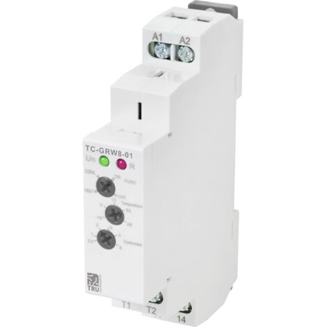 TRU COMPONENTS TC-GRW8-01 Régulateur de température NTC -15 à 45 °C Relais 16 A (L x l x H) 90 x 18 x 64 mm