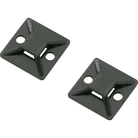 TRU COMPONENTS TC-HCR26T203 Befestigungssockel selbstklebend 1593041 Bündel-Ø-Bereich 19.40 mm (max)