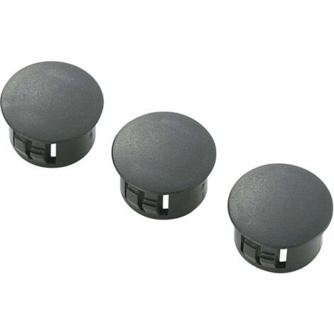 TRU COMPONENTS TC-HPR-16203 Bouchon Epaisseur de plaque (maxi) 1.6 mm Polyamide noir 100 pc(s)