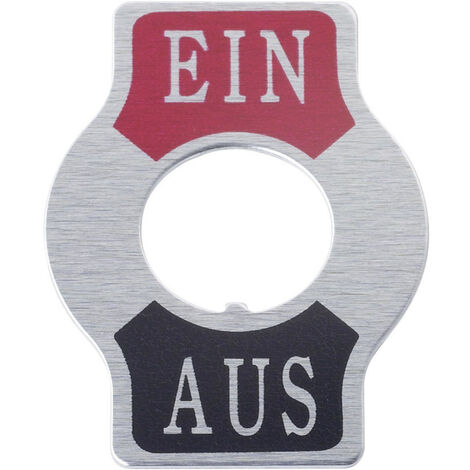 TRU COMPONENTS TC-Indicator Plate ON/OFF Bezeichnungsschild Aufdruck-Motiv EIN/AUS   1 St.