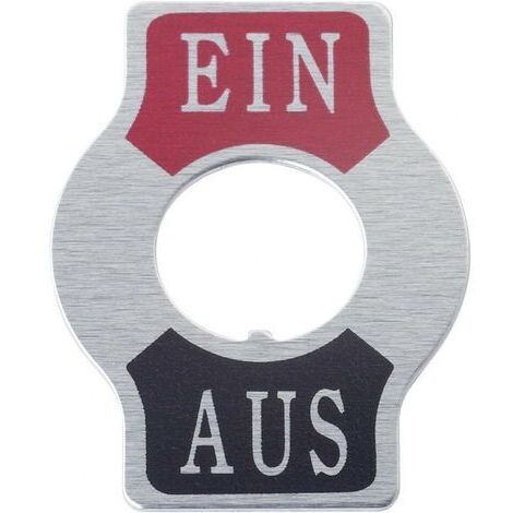 TRU COMPONENTS TC-Indicator Plate ON/OFF Plaque signalétique Motif d'impression EIN/AUS 1 pc(s) S648821