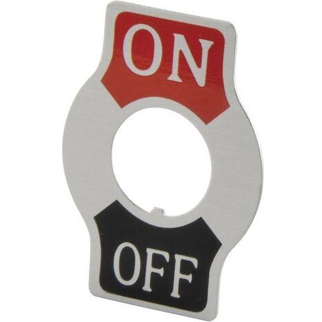 TRU COMPONENTS TC-Indicator Plate ON/OFF Plaque signalétique Motif d'impression OFF/ON 1 pc(s) S648891