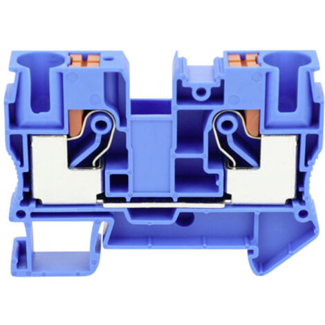 TRU COMPONENTS TC-JPT10 Blue Durchgangsklemme 10.2 mm Schnellanschluss Polzahl: 2 0.5 mm² 10 mm²  Bl