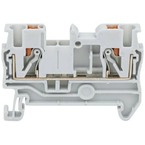 TRU COMPONENTS TC-JPT2.5 Grey Borne de passage 5.2 mm connexion rapide Nombre de pôles: 2 0.2 mm² 2.5 mm² gris 1 pc(s) C067612