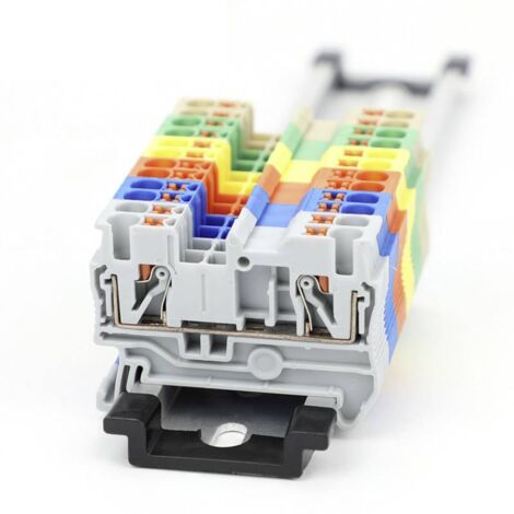 TRU COMPONENTS TC-JPT4 Grey Borne de passage 6.2 mm connexion rapide Nombre de pôles: 2 0.2 mm² 4 mm² gris 1 pc(s) C067682