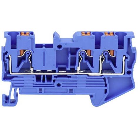 TRU COMPONENTS TC-JPT4-TW Blue Borne de passage 6.2 mm connexion rapide 0.2 mm² 4 mm² bleu 1 pc(s)