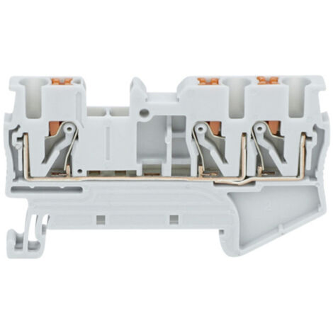 TRU COMPONENTS TC-JPT6-TW Grey Durchgangsklemme 8.2 mm Schnellanschluss  0.5 mm² 6 mm²  Grau 1 St.