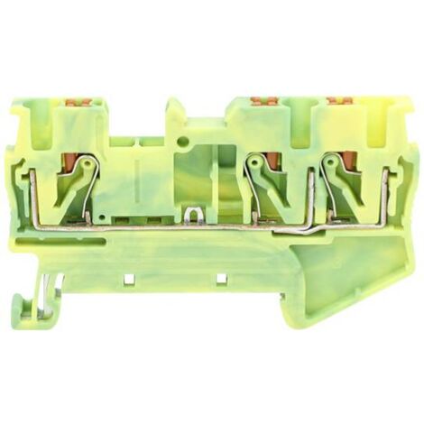 TRU COMPONENTS TC-JPT6-TW-PE Borne de passage 8.2 mm connexion rapide 0.5 mm² 6 mm² vert, jaune 1 pc(s) C069572